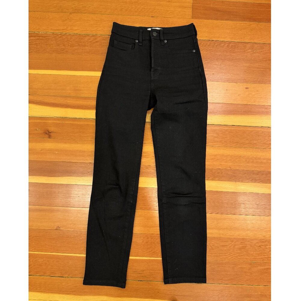 Everlane Authentic Stretch High Rise Cigarette Black jeans